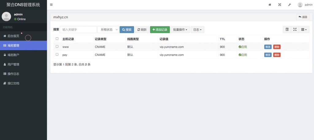 图片[2]-聚合DNS管理系统V2.6版本-博客喵