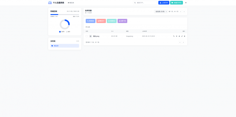 全新轻量化个人云盘系统源码 PC+H5自适应