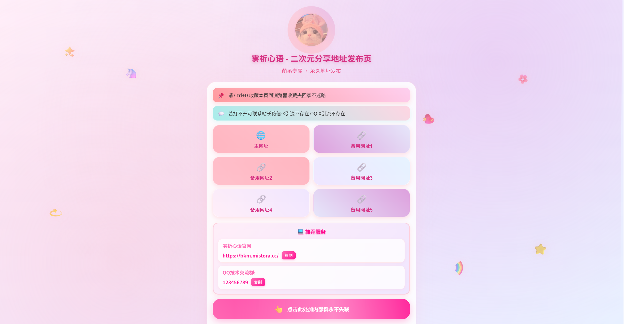 HTML源码 – 二次元引导发布单页-博客喵