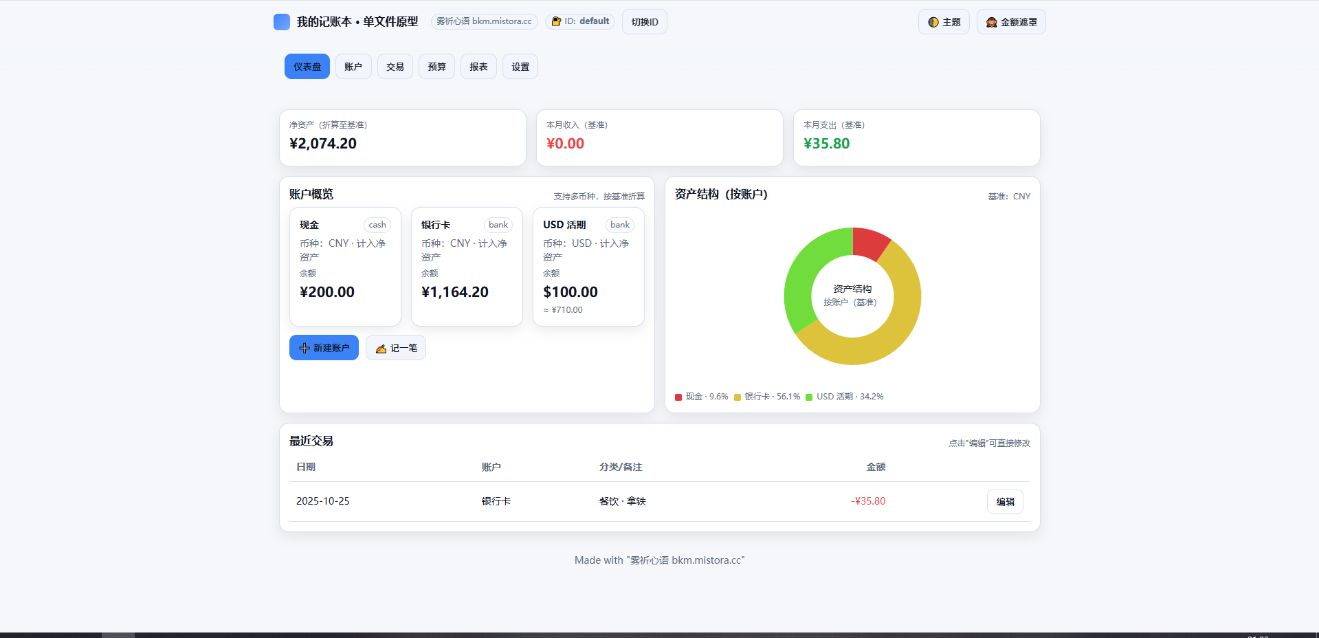 热门精品源码HTML源码 – 记账工具单页源码热门精品源码-博客喵